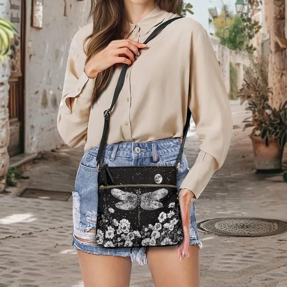 Leather Purse for Women Small Zippered Crossbody Travel Handbag